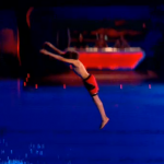 Perri Kiely from Diversity impressed Tom Daley with 10 metre somersault on Splash 2014 and made it to the semifinals