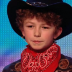 11 year old knife thrower Edward Pinder throws knives at Simon Cowell on Britain’s Got Talent 2014 auditions
