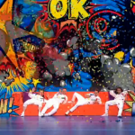 OK Worldwide danced with colourful artwork background on the fourth semi final Britain’s Got Talent