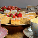 Paul Hollywood Pies and Puds: Scones with Strawberry compôte and clotted cream