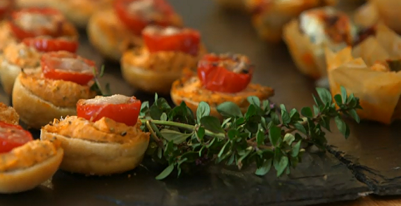 Mary Berry makes blue cheese and fig tartlets and Tomato and goats ...