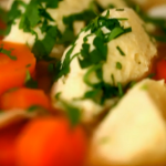Chicken  dumpling soup recipe with quenelles Rachel Khoo on A to Z of cooking