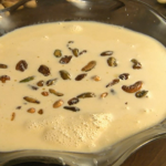 Payasam Indian Dessert sweet milk pudding with vermicelli and green cardamom by Rick Stein