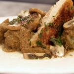 John Torode poached and fried pepper chicken with gnocchi and mushroom recipe on MasterChef 2014 UK Quarter finals