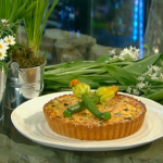 Tom Kerridge courgettes and cheddar cheese tart recipe on Spring Kitchen 