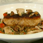 Michael Caines Roasted Sea bass with spicy lentils on Spring Kitchen with Tom Kerridge