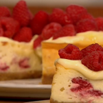 Baked Lemon and Raspberry Cheesecake recipe on Let’s Do Lunch with Gino and Mel