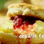 Lisa Faulkner cream tea with Cornish Summer scones on This Morning