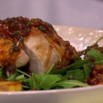 James Tanner Garlic chicken with tomato dressing recipe on Lorraine