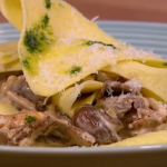 Gino chicken and mushroom open lasagna recipe on Let’s Do Lunch