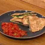 Gino toasted Parma ham and cheese quesadilla with sweet tomato salsa on Let’s Do Lunch