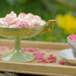 Rosehip iced gem meringues by Kitty Hope and Mark Greenwood on Sweets Made Simple