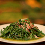 Brian Turner  asparagus salad with radish dressing recipe in Oxfordshire on A Taste Of Britain