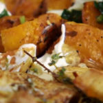 Stevie Parle Nutmeg Roast Chicken with Squash and Spinach Recipe on The  Spice Trip