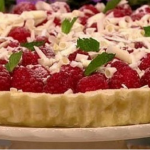 James Tanner Lemon tart with raspberries and white chocolate recipe on Lorraine