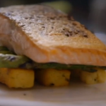 Lorraine Pascale Crispy salmon with polenta chips recipe on How To Be A Better Cook