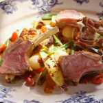 Rafael Lopez  lamb cutlets with vegetables dish at the Goods Shed  impressed Brian and Janet on A Taste of Britain
