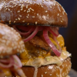 Jamie Oliver Insanity burger with secret sauce recipe on Jamie’s Comfort Foods