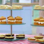 12 mini tartes au citron, mini Victoria sponges, and mini scones recipes test the finalist on The Great British Bake off 2014 Final