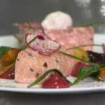 Marcus Wareing cured salmon with beetroot recipe on Christmas Kitchen with James Martin 