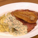 Gino D’Acampo ham with pear and cider sauce recipe on Let’s Do Christmas Lunch with Gino and Mel