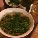 Rick Stein peas braised with onions and Parma ham  recipe on Saturday Kitchen