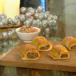 Brian Turner leftover stuffing Sausage rolls recipe on Christmas Kitchen with James Martin 
