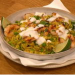 Gino prawns with spicy sprout rice recipe on Let’s Do Christmas Lunch
