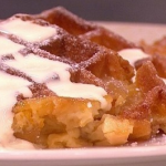 John Whaite waffle bread and butter pudding recipe on Lorraine
