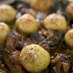 Tom Kerridge slow cooked beef and ale stew with dumplings recipe on Food and Drink Great British Dish