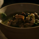 Monica Galetti  mushrooms with nettles soup recipe on A Cook Abroad