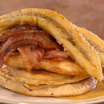 Phil Vickery  pancakes with crispy bacon and banana recipe on This Morning