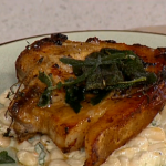 Gino’s  pork chop with sage and cannellini beans recipe on This Morning