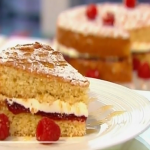 Simon Rimmer Victoria sponge with goats’ cheese buttercream recipe on Sunday Brunch 