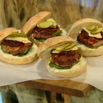 Donna Hay Pancetta beef burger recipe on Saturday Kitchen