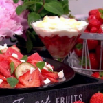John Whaite Mini strawberry Eaton mess trifles and Strawberry ceviche salad recipe on Lorraine