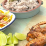 Levi Roots jerk chicken with rice and Caribbean slaw recipe on Lorraine