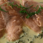 Rick Stein salmon with sorrel sauce recipe on Saturday Kitchen