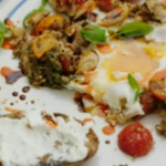 Jamie Oliver popped beans with eggs and tomato recipe on Jamie’s Super Food