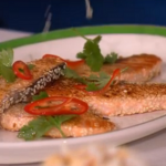 Jamie Oliver Day on a plate sesame salmon recipe on This Morning 