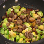 Dean Edwards Stir fried sprouts with chestnuts recipe on Lorraine