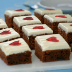 Mary Berry chocolate and beetroot tray bake recipe on The Great Sport Relief Bake Off