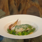 James Martin turbot with new potatoes and a Champagne sauce recipe on Saturday Kitchen