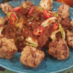 Ching’s Ginger beef and five spice roasted cauliflower recipe on Lorraine