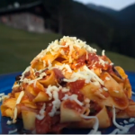 Gino’s pasta with tomato sauce and Italian herb cheese recipe on Gino’s Italian Escape: Hidden Italy