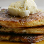 Simon Rimmer Golden Sultana and Cottage Cheese Pancakes recipe on Sunday Brunch