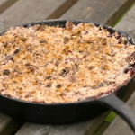 Smoked apple and spiced rum crumble on the Bikers Comfort Food