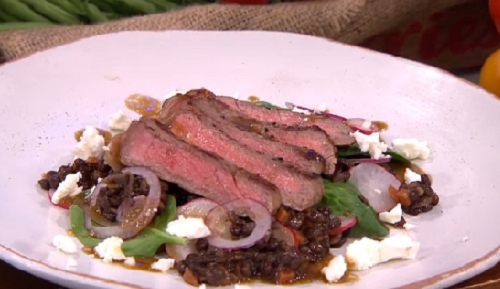 Dean's healthy steak with lentils recipe on Lorraine - The ...