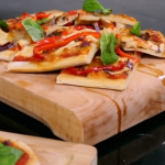 Matt Tebbutt chicken and roasted vegetable pizza recipe on Save Money: Good Food