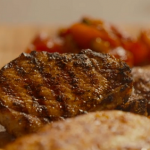 Simon Rimmer pork chops with tomato chutney  recipe on Eat the Week with Iceland